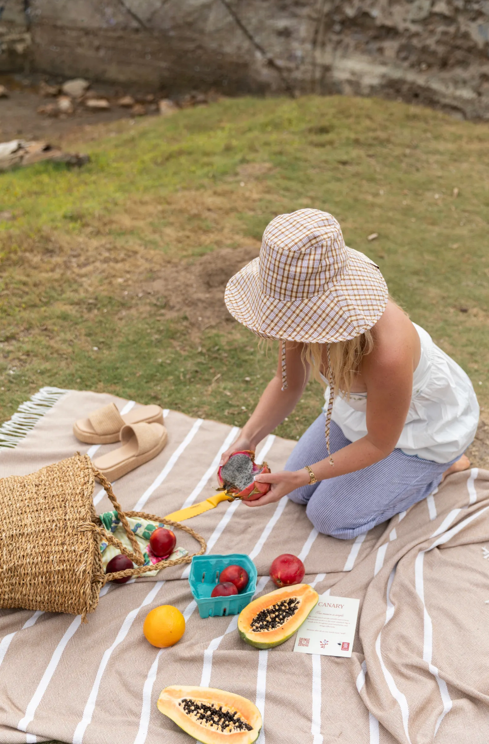 Canary Summer Hat + Patches